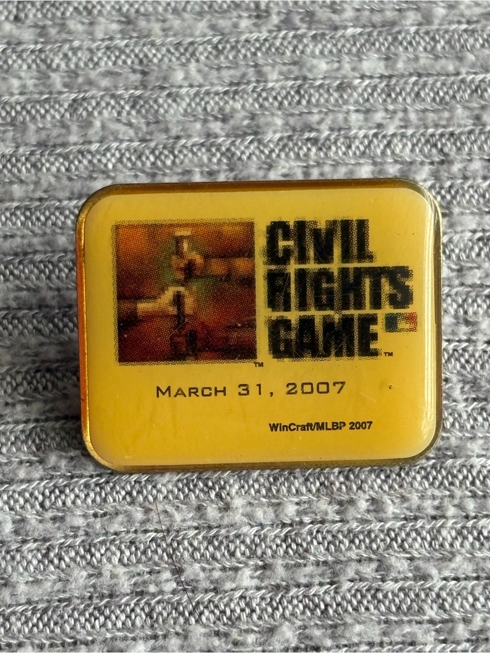 Rare WinCraft Civil Rights Cardinals & Indians MLB Inaugural Game 3/31/2007 pin